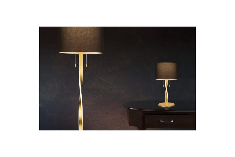 Lattiavalaisin Nandor - Musta/kulta - Valaistus - Sisävalaistus & lamput - Lattiavalaisin - 3-vartinen lattiavalaisin