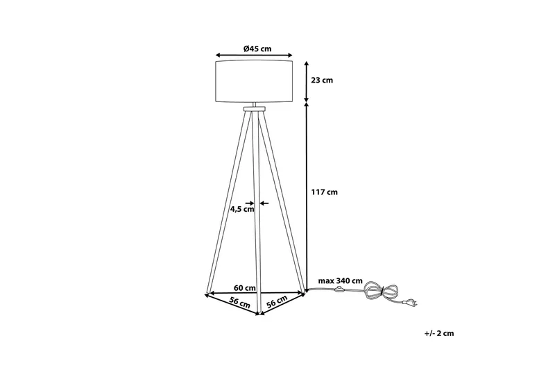 Lattiavalaisin Nitra 142 cm - Valaistus - Sisävalaistus & lamput - Lattiavalaisin - 3-vartinen lattiavalaisin