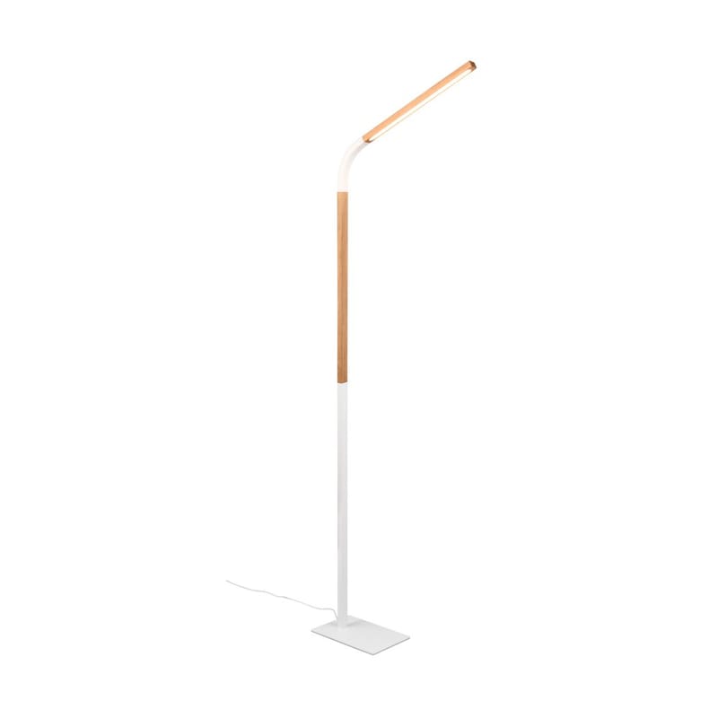 Lattiavalaisin Norris - Mattavalkoinen/puu - Valaistus - Sisävalaistus & lamput - Lattiavalaisin - 3-vartinen lattiavalaisin