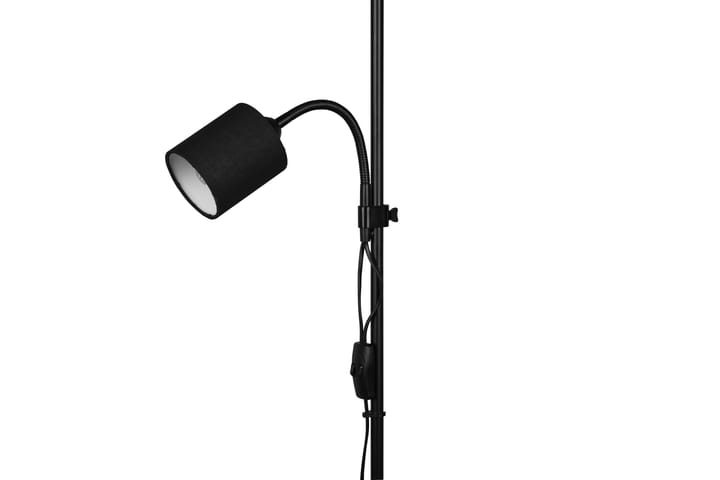 Lattiavalaisin Owen E27+E14 Musta - TRIO - Olohuoneen valaisin - Lightbox - Kaarivalaisin - 3-vartinen lattiavalaisin - Tiffanylamppu - Verkkovalaisin - 2-vartinen lattiavalaisin - Lattiavalaisin - PH lamppu - Riisipaperivalaisin - 5-vartinen lattiavalaisin - Uplight lattiavalaisin
