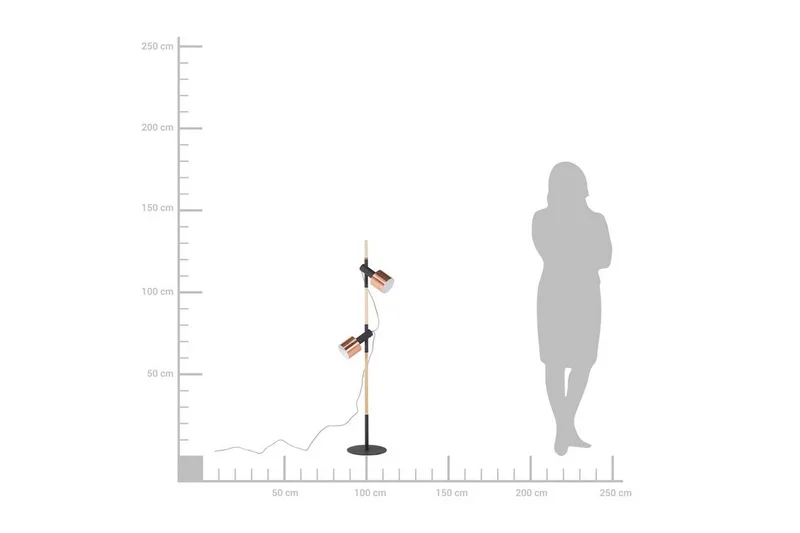 Lattiavalaisin Owens 130 cm - Valaistus - Sisävalaistus & lamput - Lattiavalaisin - 3-vartinen lattiavalaisin