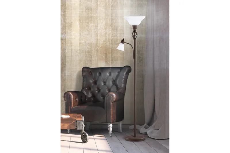 Lattiavalaisin Rustica Uplighter E27+E14 - Valaistus - Sisävalaistus & lamput - Lattiavalaisin - 3-vartinen lattiavalaisin