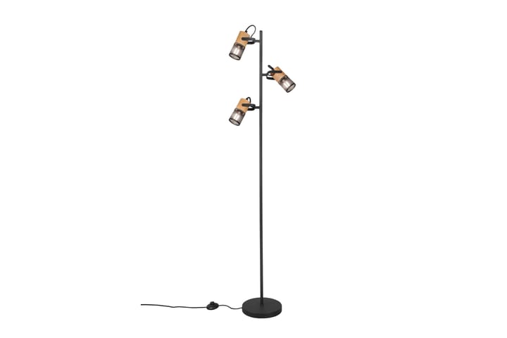 Lattiavalaisin Tosh E27 Mattamusta - TRIO - 5-vartinen lattiavalaisin - Lightbox - PH lamppu - Verkkovalaisin - 2-vartinen lattiavalaisin - 3-vartinen lattiavalaisin - Kaarivalaisin - Olohuoneen valaisin - Tiffanylamppu - Riisipaperivalaisin - Lattiavalaisin - Uplight lattiavalaisin