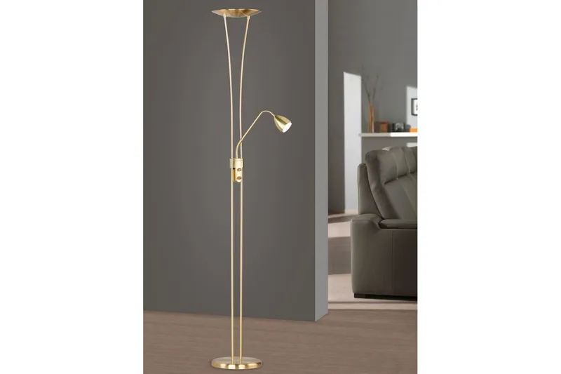 Lattiavalaisin TRIO Arizona Messinki - Messinki - Valaistus - Sisävalaistus & lamput - Lattiavalaisin - 3-vartinen lattiavalaisin