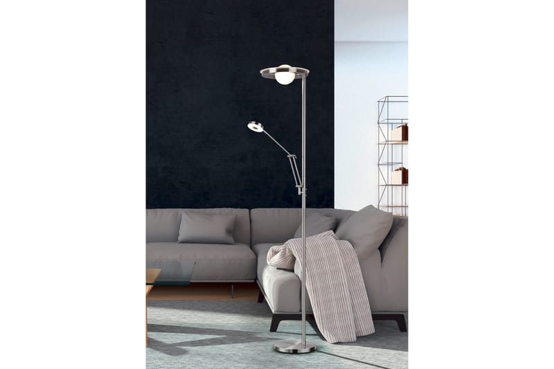 Lattiavalaisin TRIO Barrie Harjattu teräs - Harjattu teräs - Valaistus - Sisävalaistus & lamput - Lattiavalaisin - 3-vartinen lattiavalaisin