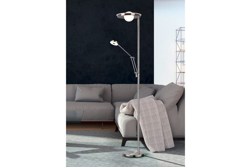 Lattiavalaisin TRIO Barrie Harjattu teräs - Harjattu teräs - Valaistus - Sisävalaistus & lamput - Lattiavalaisin - 3-vartinen lattiavalaisin