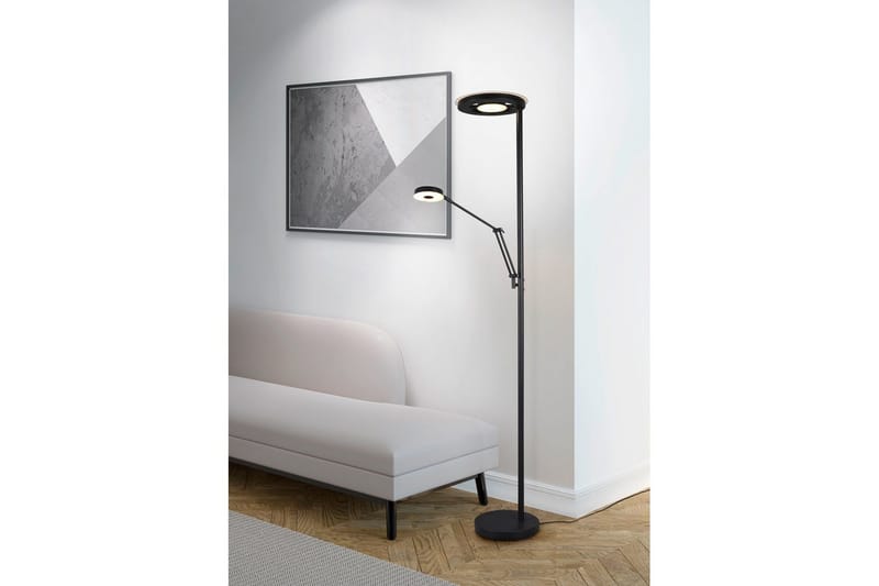 Lattiavalaisin TRIO Barrie Mattamusta - Mattamusta - Valaistus - Sisävalaistus & lamput - Lattiavalaisin - 3-vartinen lattiavalaisin