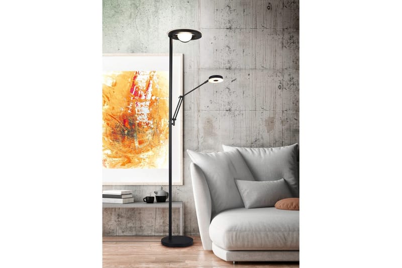 Lattiavalaisin TRIO Barrie Mattamusta - Mattamusta - Valaistus - Sisävalaistus & lamput - Lattiavalaisin - 3-vartinen lattiavalaisin