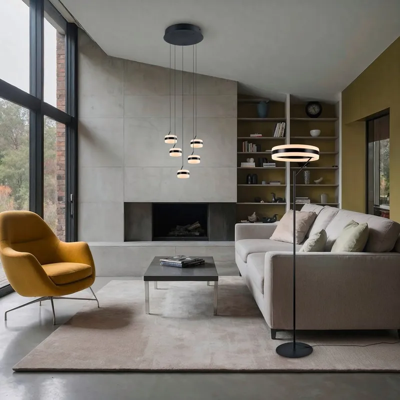 Lattiavalaisin TRIO Dios - Mattamusta - Valaistus - Sisävalaistus & lamput - Lattiavalaisin - 3-vartinen lattiavalaisin