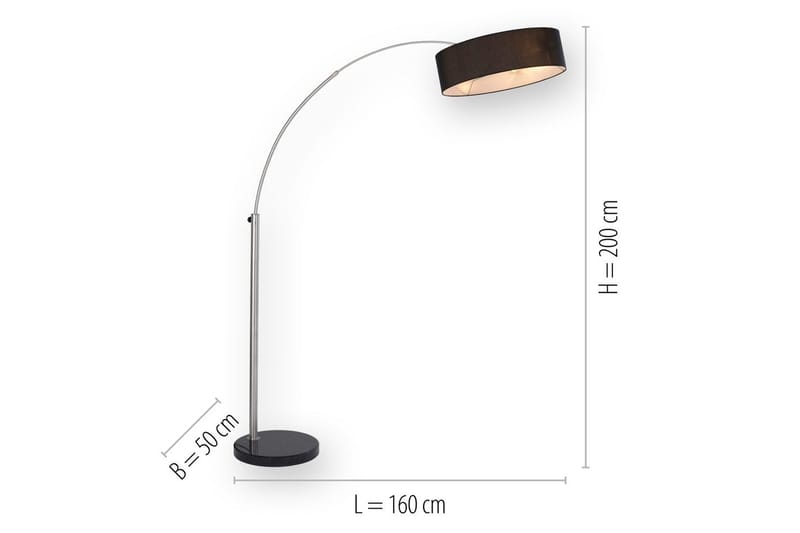 Lattiavalaisin Petro - 50x200x160 cm - Valaistus - Sisävalaistus & lamput - Lattiavalaisin - 3-vartinen lattiavalaisin