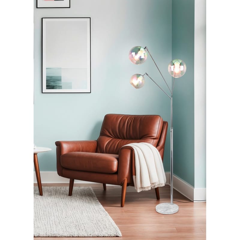 Lattiavalaisin Paxton - Kromi - Valaistus - Sisävalaistus & lamput - Lattiavalaisin - 3-vartinen lattiavalaisin