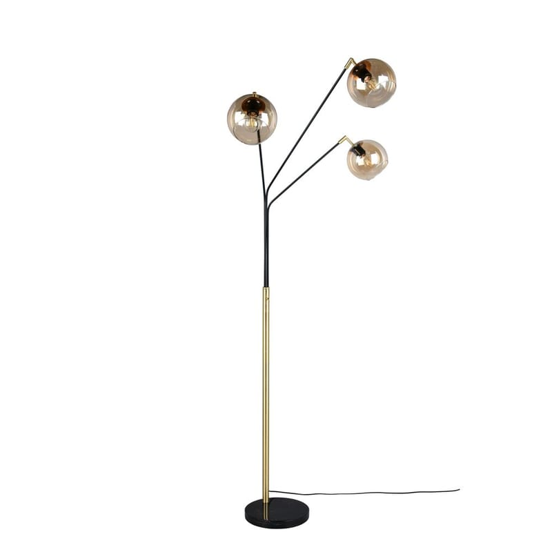 Lattiavalaisin Paxton - Mattamusta/kulta - Valaistus - Sisävalaistus & lamput - Lattiavalaisin - 3-vartinen lattiavalaisin