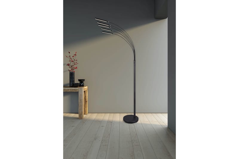 LED-Lattiavalaisin Reed Harjattu Teräs - TRIO - Valaistus - Sisävalaistus & lamput - Lattiavalaisin - 3-vartinen lattiavalaisin