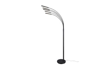LED-Lattiavalaisin Reed Mattamusta - TRIO - Valaistus - Sisävalaistus & lamput - Lattiavalaisin - 3-vartinen lattiavalaisin