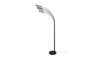 LED-Lattiavalaisin Reed Mattamusta - TRIO - Valaistus - Sisävalaistus & lamput - Lattiavalaisin - 5-vartinen lattiavalaisin