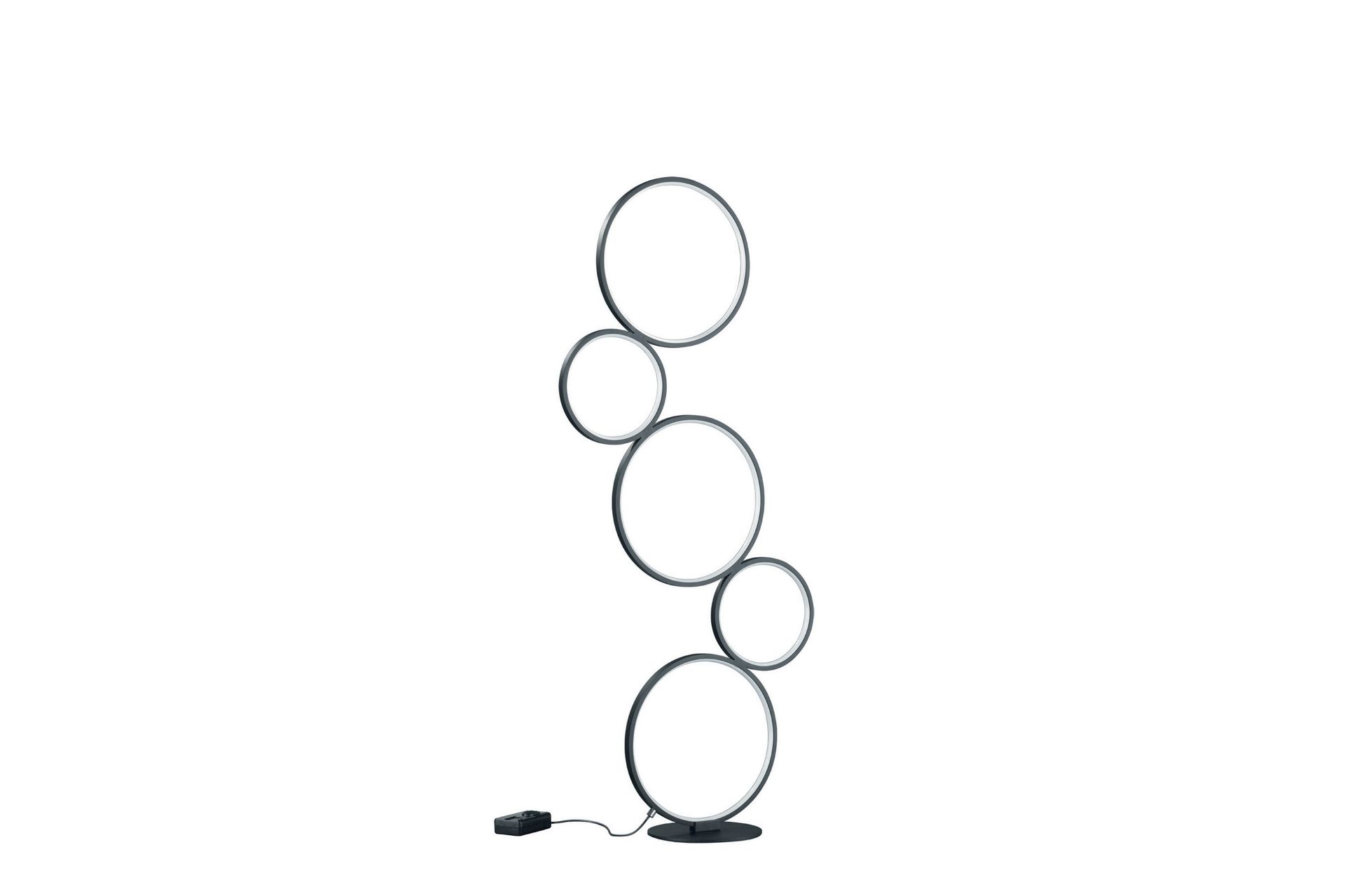 Led Lattiavalaisin Rondo Mattamusta - Trio - Valaistus - Sisävalaistus & lamput - Lattiavalaisin - 3-vartinen lattiavalaisin