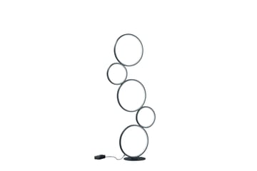 Led Lattiavalaisin Rondo Mattamusta - Trio - Valaistus - Sisävalaistus & lamput - Lattiavalaisin - 3-vartinen lattiavalaisin