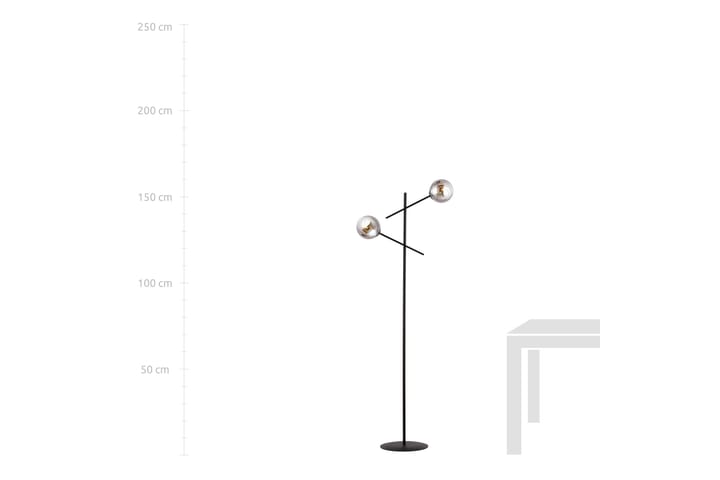 Linear Lp2 Lattiavalaisin Musta - Scandinavian Choice - Olohuoneen valaisin - Lightbox - Kaarivalaisin - 3-vartinen lattiavalaisin - Verkkovalaisin - 2-vartinen lattiavalaisin - Lattiavalaisin - PH lamppu - Riisipaperivalaisin - 5-vartinen lattiavalaisin - Uplight lattiavalaisin - Tiffanylamppu