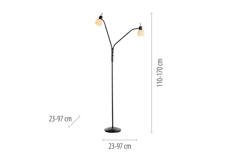 Loki Just Light Lattiavalaisin - Valaistus - Sisävalaistus & lamput - Lattiavalaisin - 3-vartinen lattiavalaisin