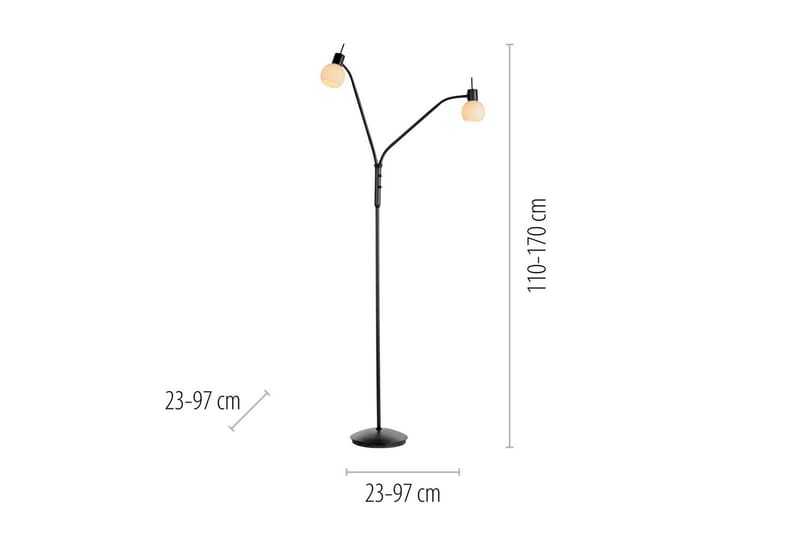 Loki Just Light Lattiavalaisin - Valaistus - Sisävalaistus & lamput - Lattiavalaisin - 3-vartinen lattiavalaisin