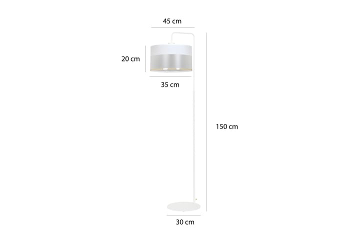 Muto Lp1 Lattiavalaisin Valkoinen - Scandinavian Choice - 5-vartinen lattiavalaisin - Lightbox - PH lamppu - Verkkovalaisin - Uplight lattiavalaisin - 3-vartinen lattiavalaisin - Kaarivalaisin - Olohuoneen valaisin - 2-vartinen lattiavalaisin - Tiffanylamppu - Riisipaperivalaisin - Lattiavalaisin