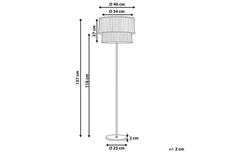 Naxte Lattiavalaisin 137 cm - Kulta/Ruskea - Valaistus - Sisävalaistus & lamput - Lattiavalaisin - 3-vartinen lattiavalaisin
