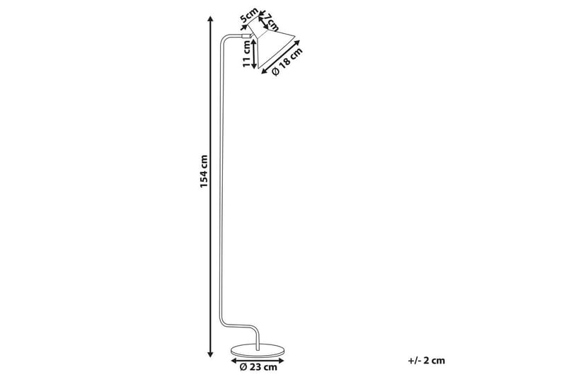 Paksli Lattiavalaisin 154 cm - Musta - Valaistus - Sisävalaistus & lamput - Lattiavalaisin - 3-vartinen lattiavalaisin