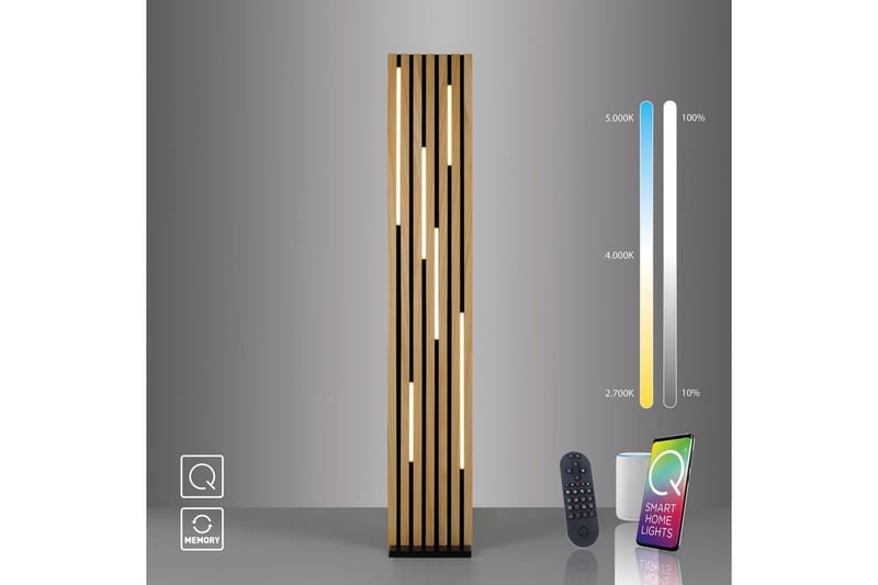 Q-Akustik Paul Neuhaus Lattiavalaisin - Valaistus - Sisävalaistus & lamput - Lattiavalaisin - 3-vartinen lattiavalaisin