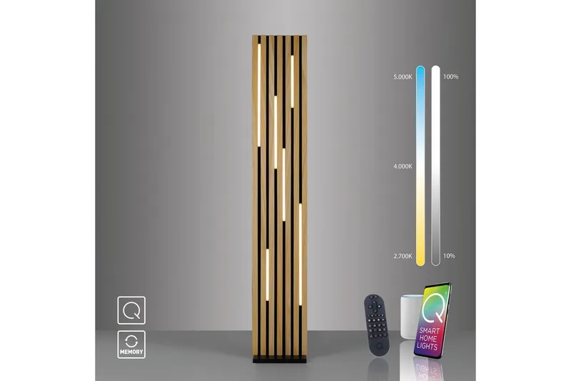 Q-Akustik Paul Neuhaus Lattiavalaisin - Valaistus - Sisävalaistus & lamput - Lattiavalaisin - 3-vartinen lattiavalaisin