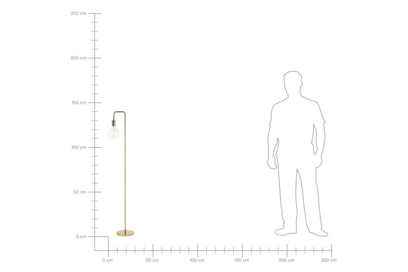 Savenay Lattiavalaisin 140 cm - Kulta - Valaistus - Sisävalaistus & lamput - Lattiavalaisin - 3-vartinen lattiavalaisin