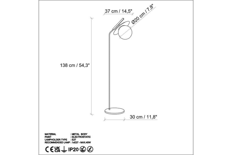 Sudattiavalaisin Cartin Kulta - Kulta - Valaistus - Sisävalaistus & lamput - Lattiavalaisin - 3-vartinen lattiavalaisin