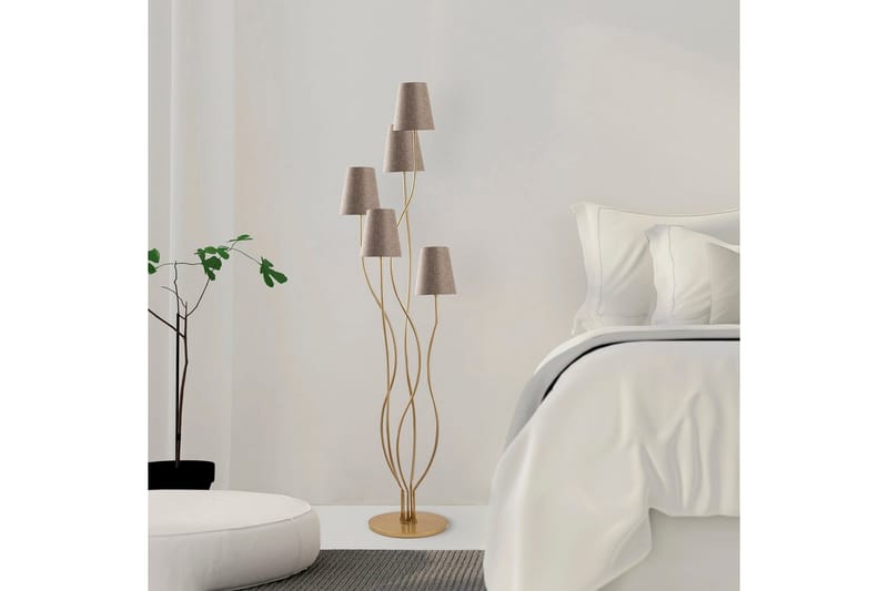 Sudattiavalaisin Crestor Kulta / Beige - Kulta / Beige - Valaistus - Sisävalaistus & lamput - Lattiavalaisin - 3-vartinen lattiavalaisin