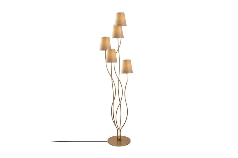 Sudattiavalaisin Crestor Kulta / Beige - Kulta / Beige - Valaistus - Sisävalaistus & lamput - Lattiavalaisin - 3-vartinen lattiavalaisin
