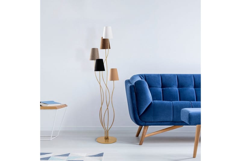 Sudattiavalaisin Crestor Monivärinen / Tummat värit - Monivärinen / Tummat värit - Valaistus - Sisävalaistus & lamput - Lattiavalaisin - 3-vartinen lattiavalaisin