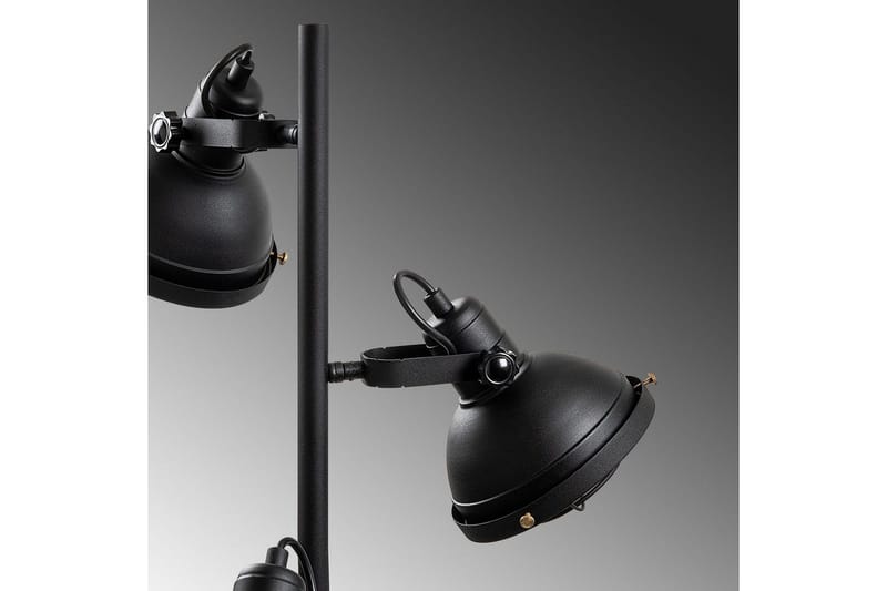 Sudattiavalaisin Desten Musta - Musta - Valaistus - Sisävalaistus & lamput - Lattiavalaisin - 3-vartinen lattiavalaisin