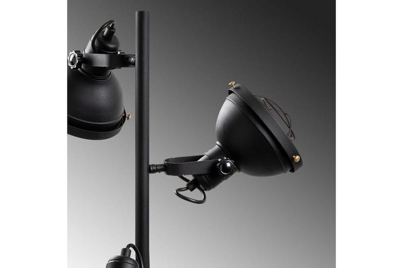 Sudattiavalaisin Desten Musta - Musta - Valaistus - Sisävalaistus & lamput - Lattiavalaisin - 3-vartinen lattiavalaisin