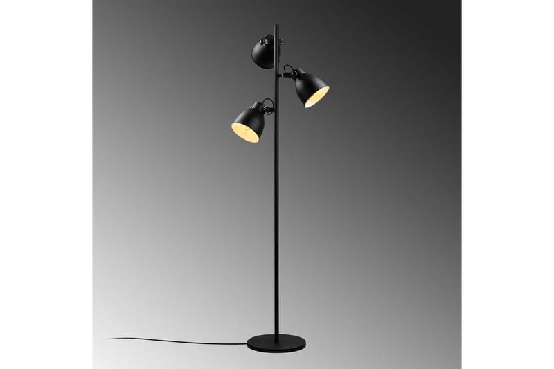 Sudattiavalaisin Elber Musta - Musta - Valaistus - Sisävalaistus & lamput - Lattiavalaisin - 3-vartinen lattiavalaisin