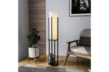Sudattiavalaisin Hyllyvalaisin (Hyllyn korkeus: 60 cm) Musta Beige - Musta Beige - Valaistus - Sisävalaistus & lamput - Lattiavalaisin - 5-vartinen lattiavalaisin