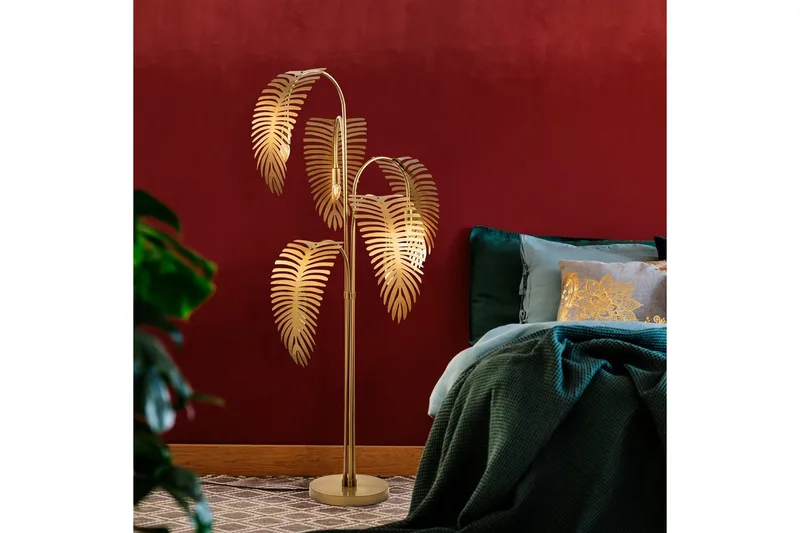 Sudattiavalaisin Kavilashmu kulta - Kulta - Valaistus - Sisävalaistus & lamput - Lattiavalaisin - 3-vartinen lattiavalaisin