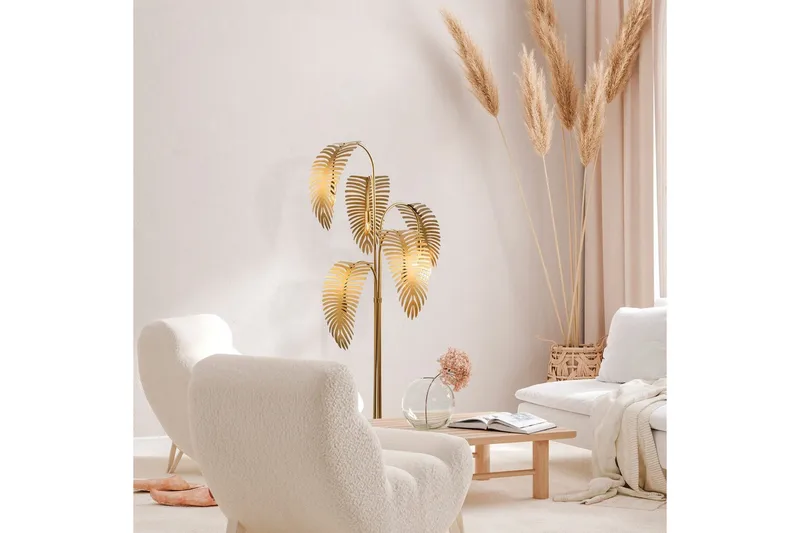 Sudattiavalaisin Kavilashmu kulta - Kulta - Valaistus - Sisävalaistus & lamput - Lattiavalaisin - 3-vartinen lattiavalaisin