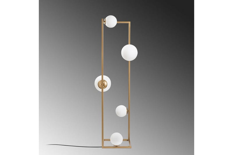 Sudattiavalaisin Kulma Kulta - Kulta - Valaistus - Sisävalaistus & lamput - Lattiavalaisin - 3-vartinen lattiavalaisin