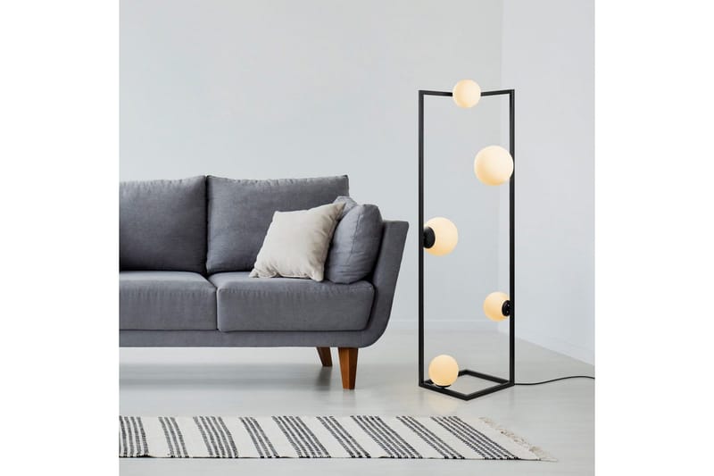 Sudattiavalaisin Kulma Musta - Musta - Valaistus - Sisävalaistus & lamput - Lattiavalaisin - 3-vartinen lattiavalaisin