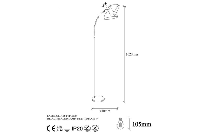 Sudattiavalaisin Masatsune Vintage - Vintage - Valaistus - Sisävalaistus & lamput - Lattiavalaisin - 3-vartinen lattiavalaisin