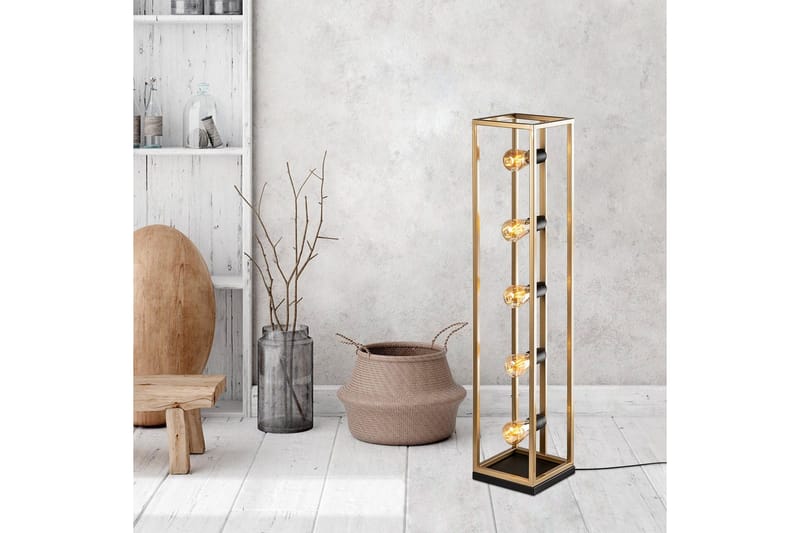 Sudattiavalaisin Orika Kulta - Kulta - Valaistus - Sisävalaistus & lamput - Lattiavalaisin - 3-vartinen lattiavalaisin