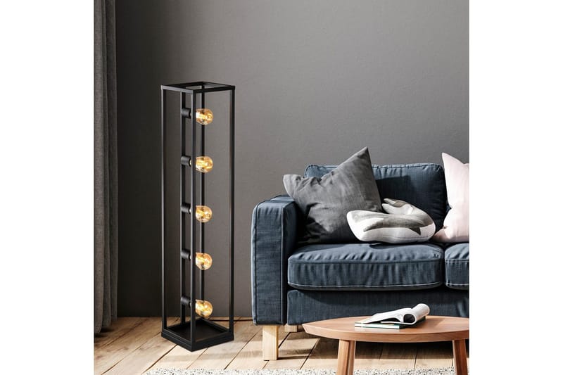 Sudattiavalaisin Orika Musta - Musta - Valaistus - Sisävalaistus & lamput - Lattiavalaisin - 3-vartinen lattiavalaisin