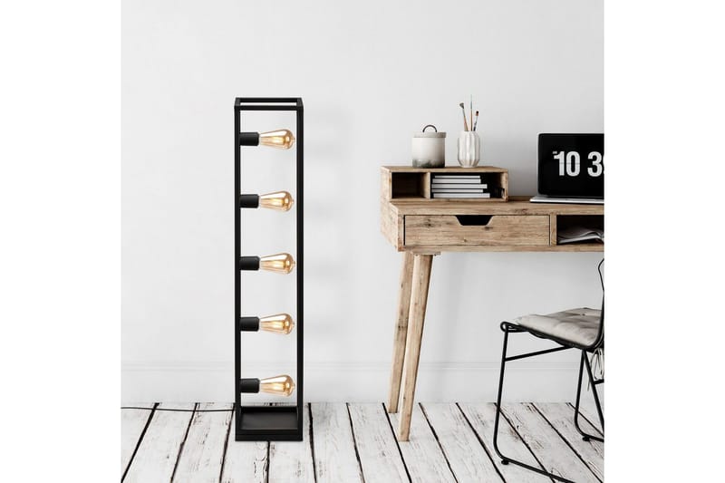 Sudattiavalaisin Orika Musta - Musta - Valaistus - Sisävalaistus & lamput - Lattiavalaisin - 3-vartinen lattiavalaisin