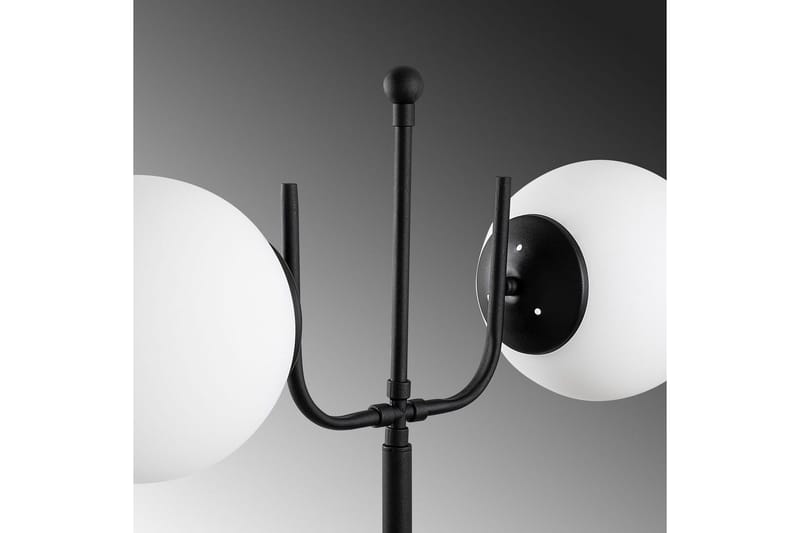 Sudattiavalaisin Sarvi Musta - Musta - Valaistus - Sisävalaistus & lamput - Lattiavalaisin - 3-vartinen lattiavalaisin