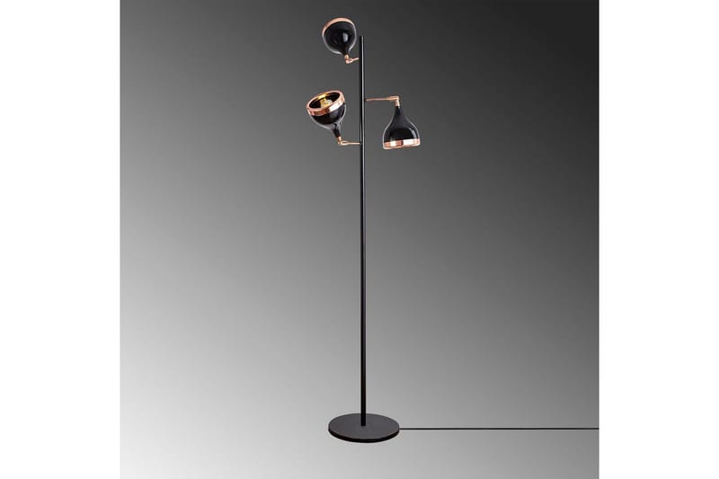 Sudattiavalaisin Soodx Musta / Kupari - Kupari/Musta - Valaistus - Sisävalaistus & lamput - Lattiavalaisin - 3-vartinen lattiavalaisin