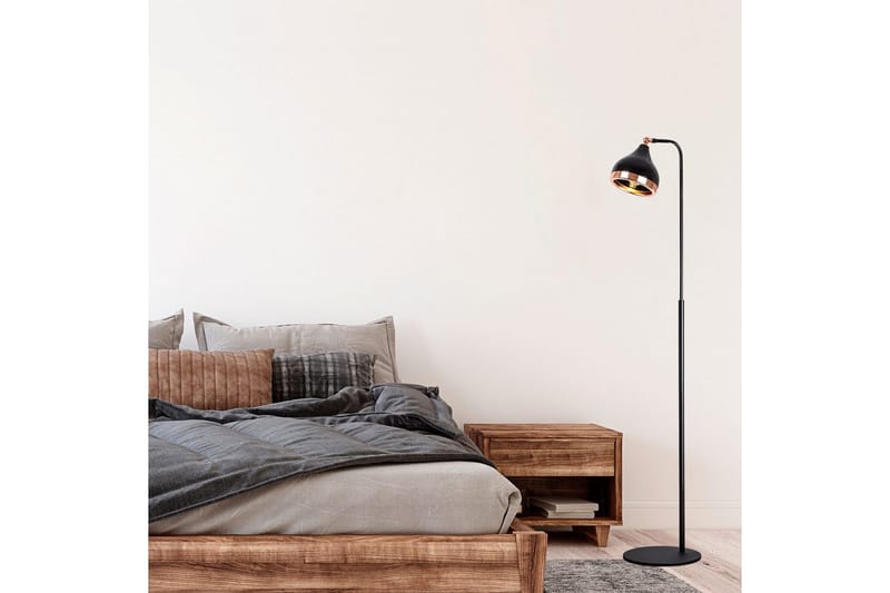 Sudattiavalaisin Soodx Musta / Kupari - Kupari/Musta - Valaistus - Sisävalaistus & lamput - Lattiavalaisin - 3-vartinen lattiavalaisin