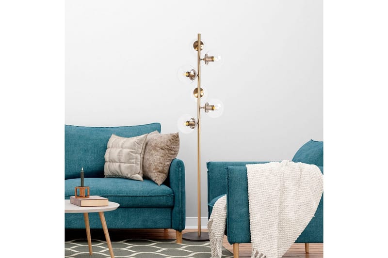 Sudattiavalaisin Subin Vintage Läpinäkyvä - Vintage Läpinäkyvä - Valaistus - Sisävalaistus & lamput - Lattiavalaisin - 3-vartinen lattiavalaisin